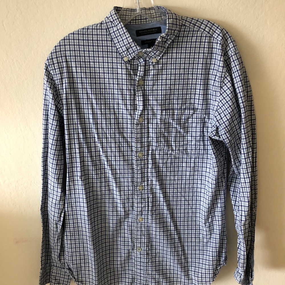 Banana Republic Custom 078 Wash Shirt Blue